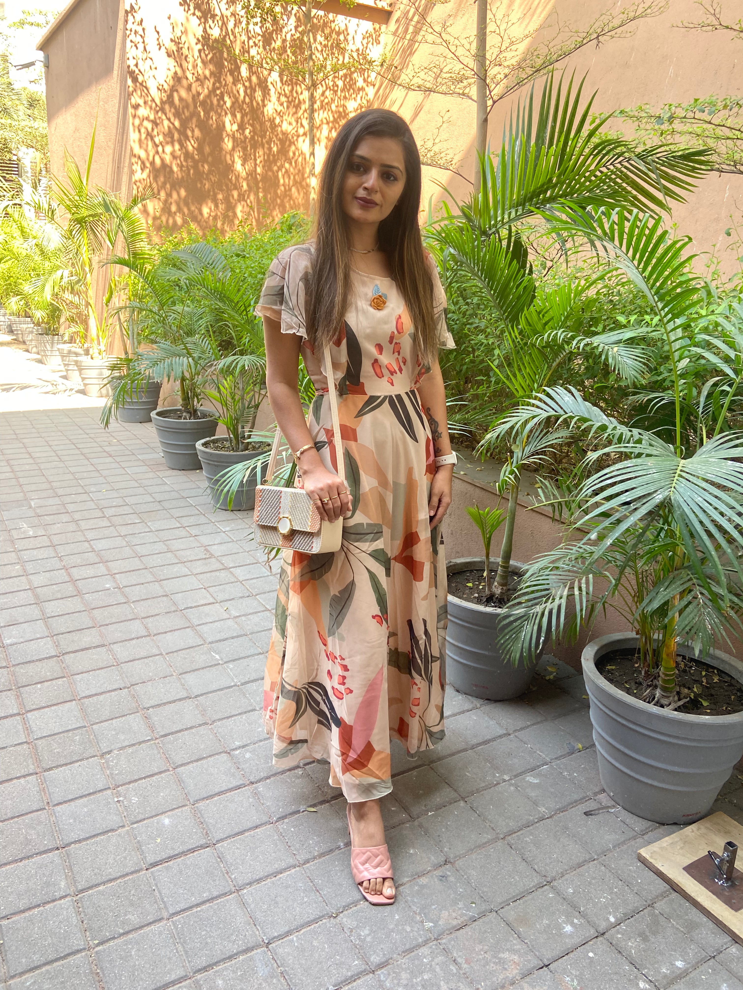 Urban Mystic Floral Print Maxi Dress