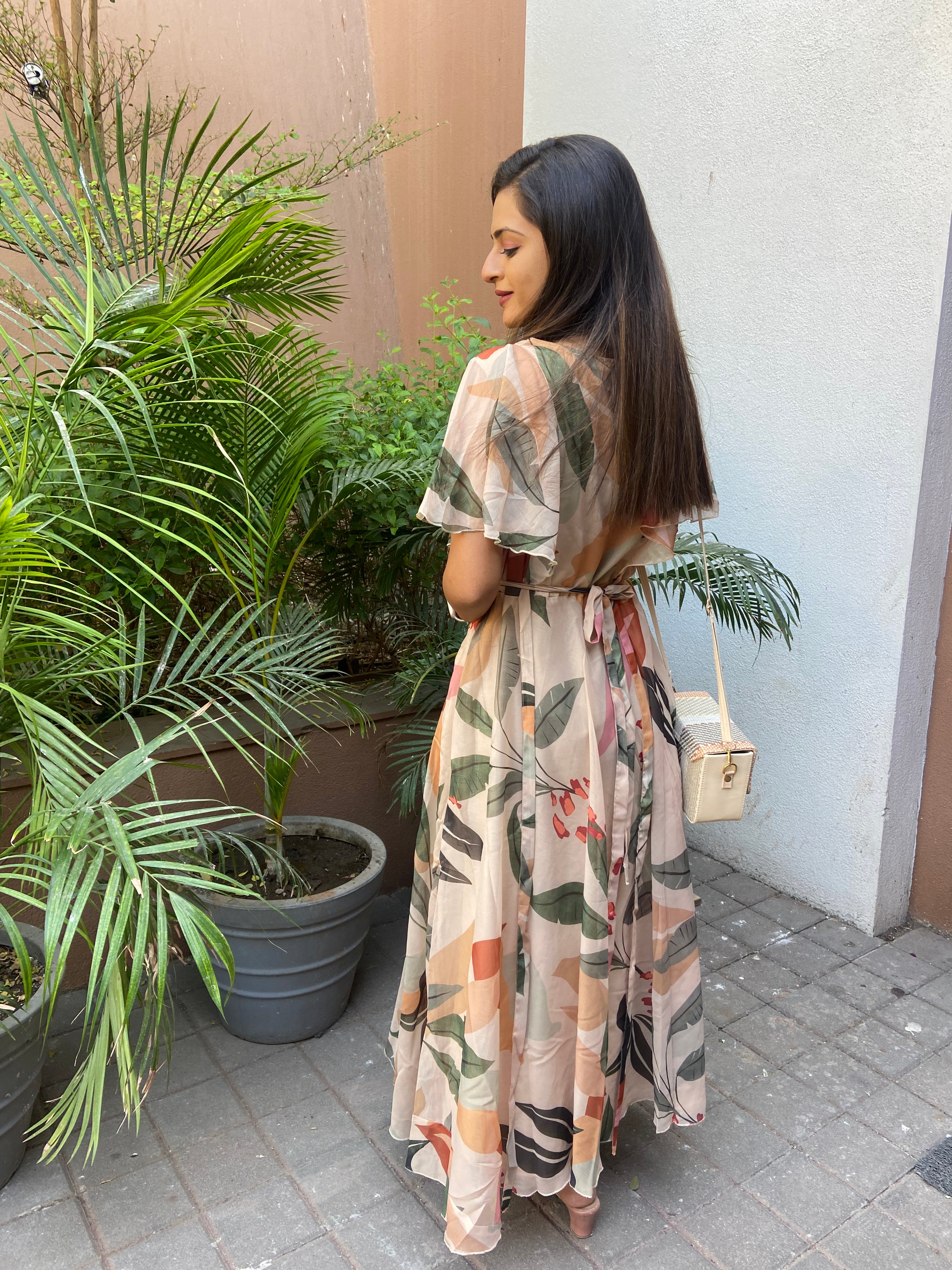 Urban Mystic Floral Print Maxi Dress