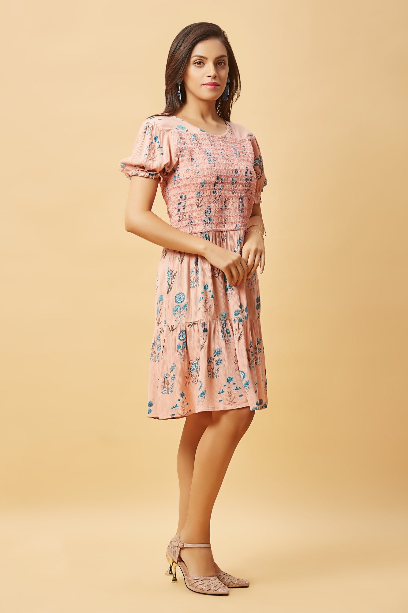 Urban Mystic Rayon Trendy Floral Dress