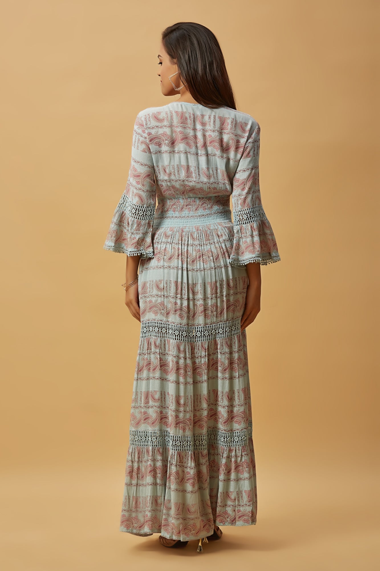 Urban Mystic Rayon Floral Print Long Dress