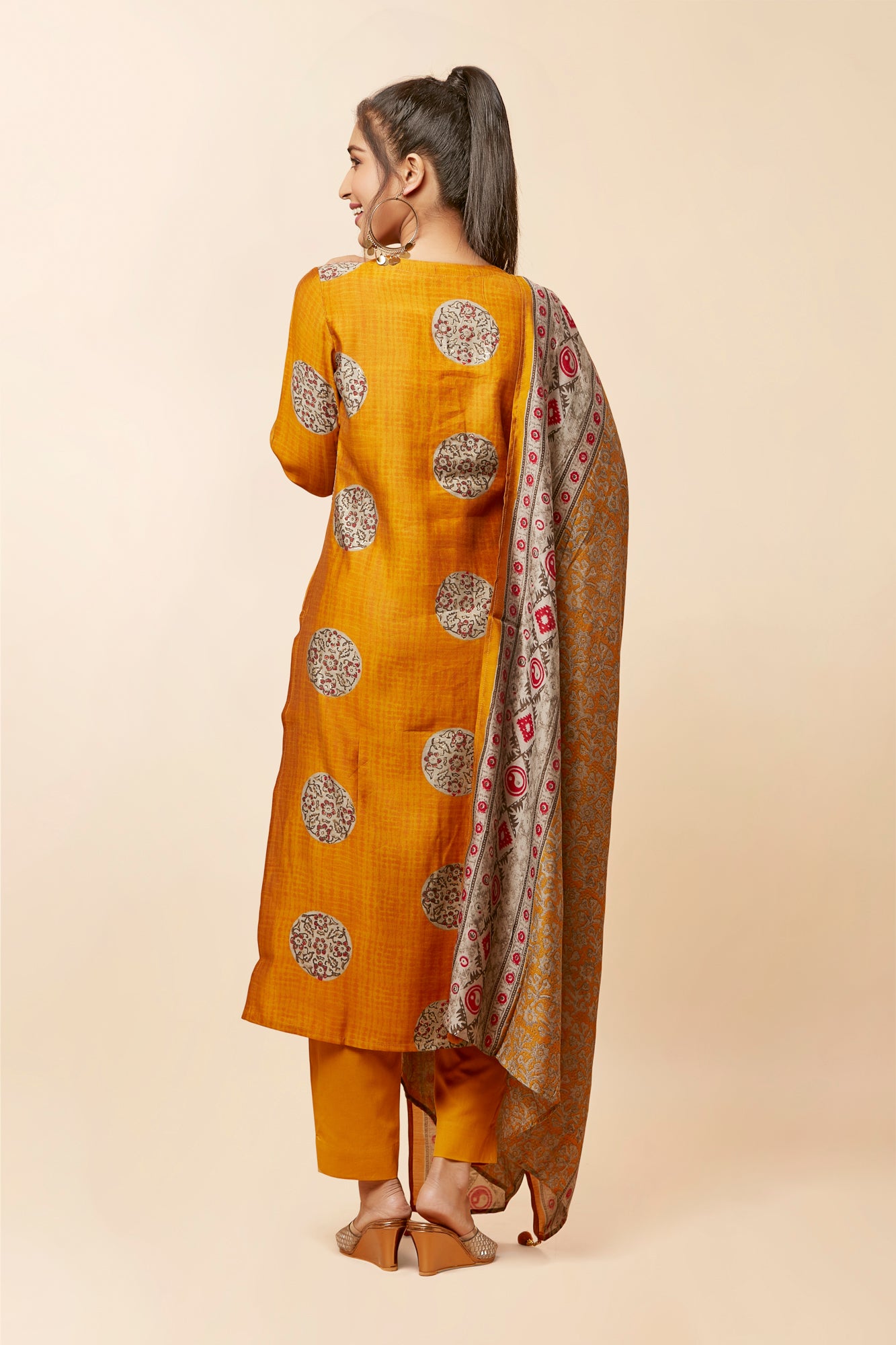 Urban Mystic Mustered Geometric Print Kurta Set