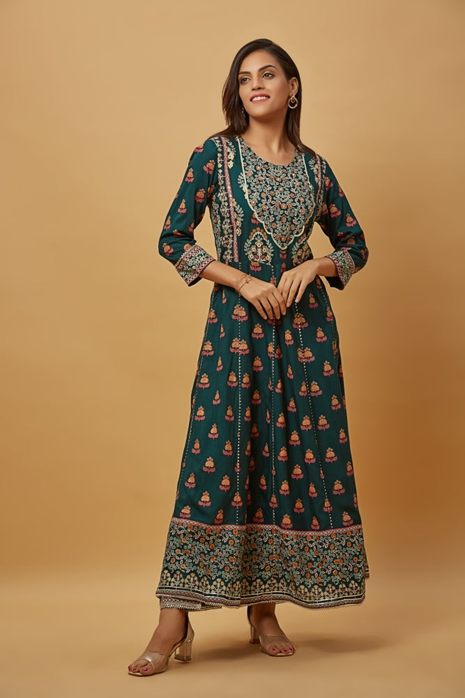 Urban Mystic Rayon Embroidered Kurta Pant Set With Dupatta