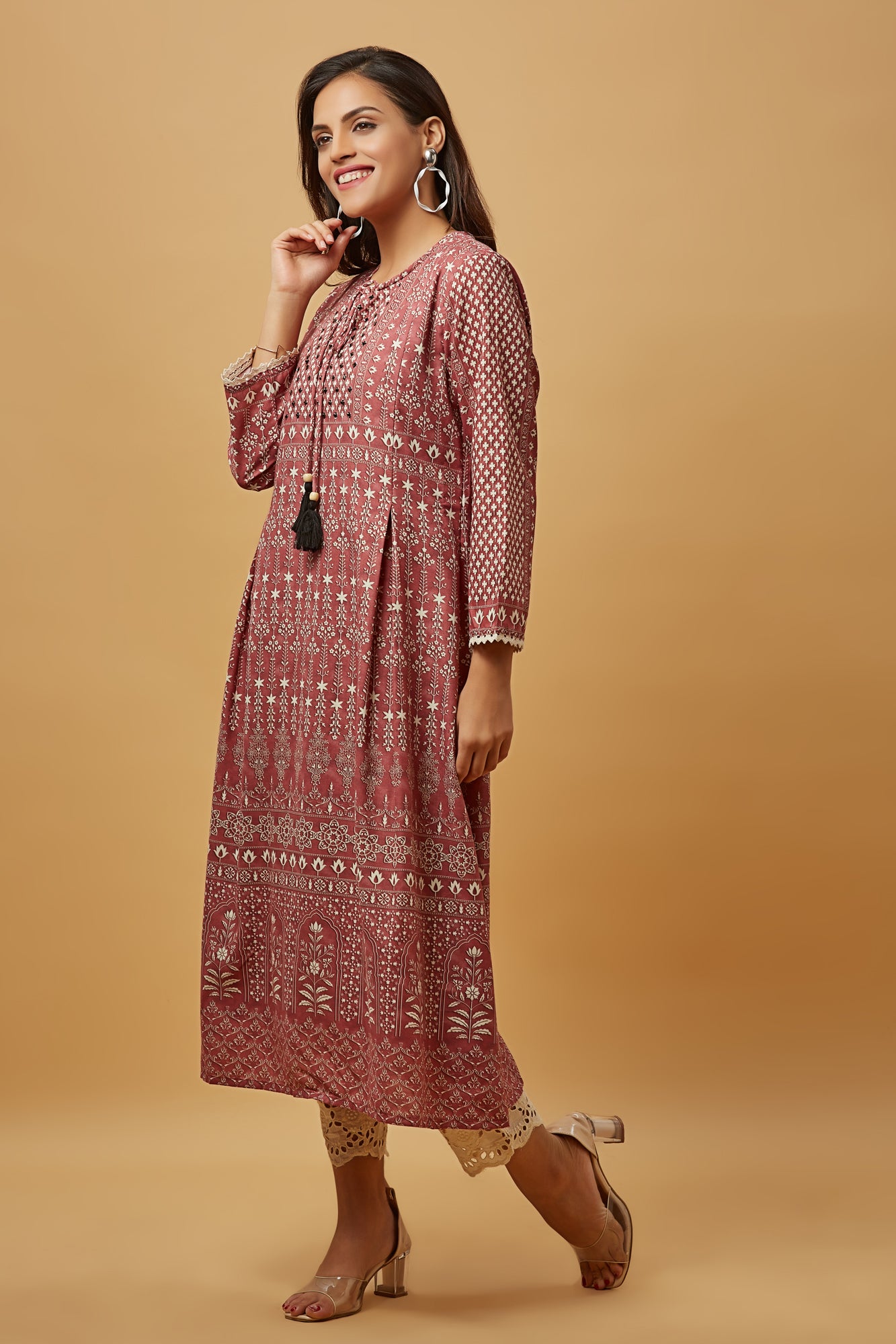 Urban Mystic Beautifully Printed A-Line Cotton Kurti Set