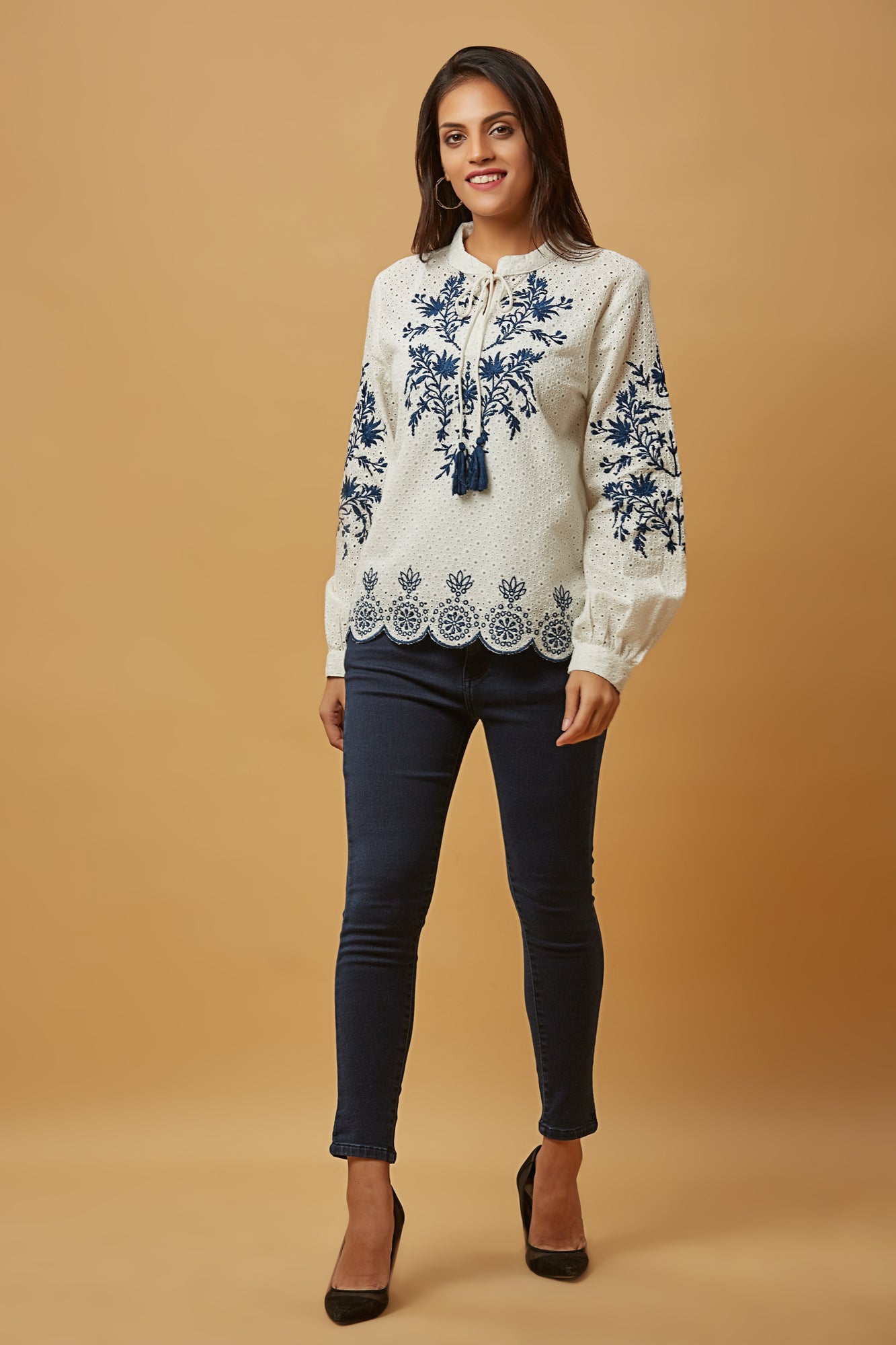 Urban Mystic Gorgeous White Chiffon Top