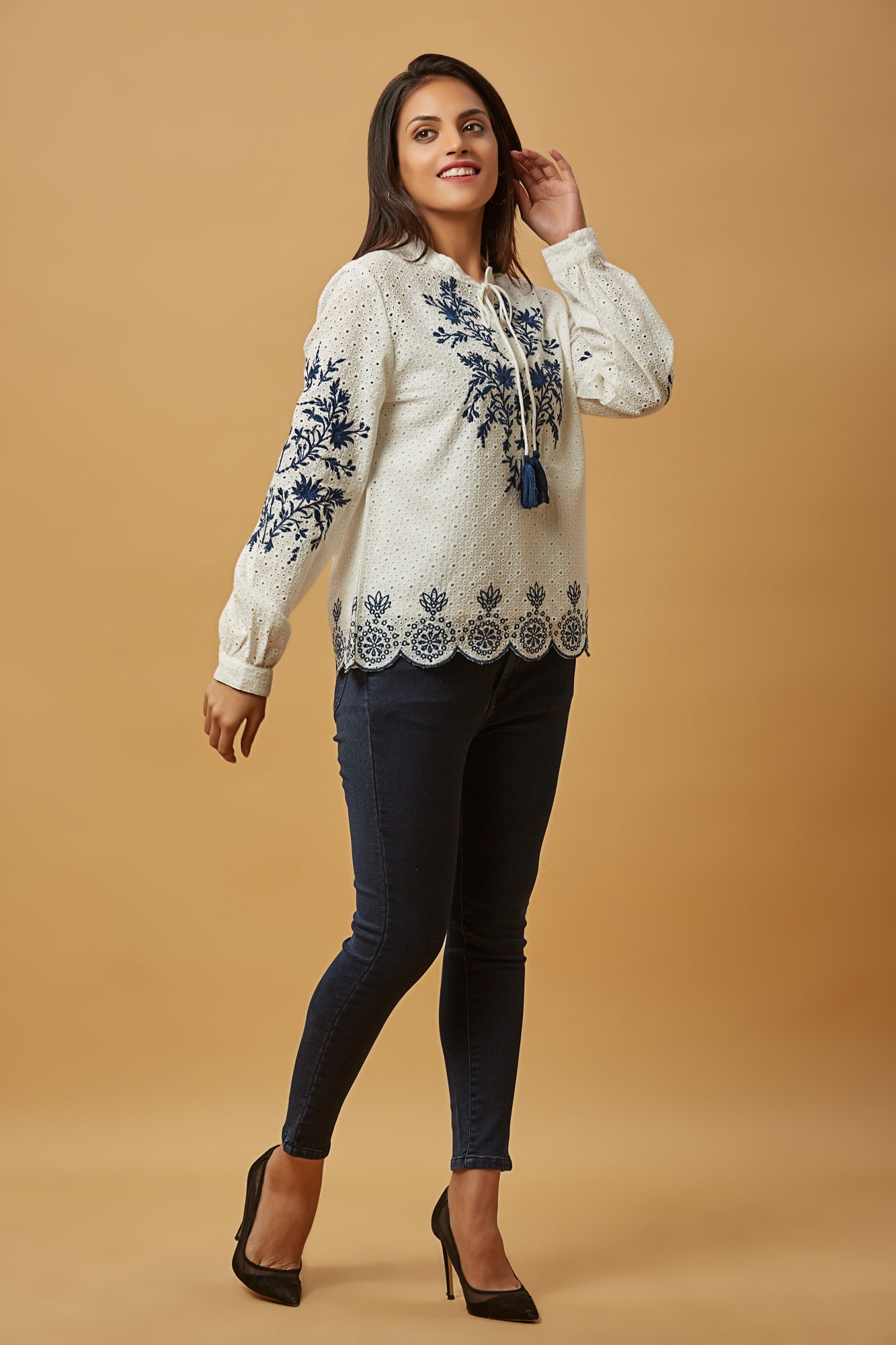 Urban Mystic Gorgeous White Chiffon Top